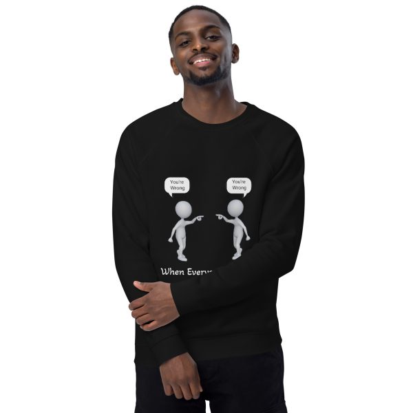 Unisex organic raglan sweatshirt - Image 2